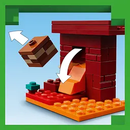 Конструктор LEGO Minecraft Битва з лавою у Незері 99 деталей (21266) - мініатюра 8