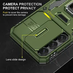 Ударостійкий чохол Camshield Army Ring для Samsung Galaxy S20 FE Оливковий / Army Green - мініатюра 2