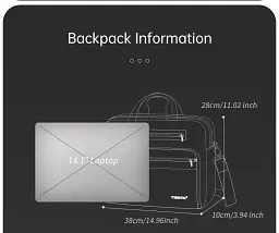 Сумка для ноутбука до 14.1'' Tigernu T-L5207 діловий портфель через плече 12л Black (19392) - мініатюра 5