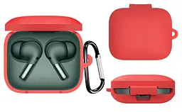 Чохол-накладка DK Silicone Candy Friendly з карабіном для OnePlus Buds Pro 2 (red) - мініатюра 2