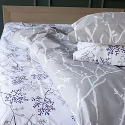 Простирадло MirSon Elegant Mist бязь біло-сірий 110 х 160 см (2200013009856)