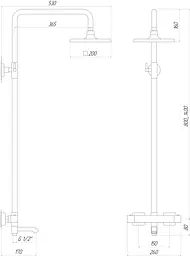 Душова система Globus Lux GLM-0041T, Хром - мініатюра 5