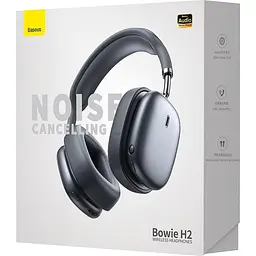 Навушники Baseus Bowie H2 з шумопоглинанням gray (NGTW260013) - мініатюра 6
