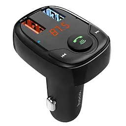 АЗП FM модулятор Hoco DE35 Max 18W (2USB-A) Black