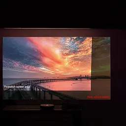 Екран для проектору 177 х 100 см (80"), сірий металізований світловідбивний з кріпленням - мініатюра 2