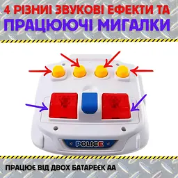 Ігровий набір поліція 2в1 дитячий гараж для машинок поліцейська ділянка паркінг Combuy det0018976 - мініатюра 7