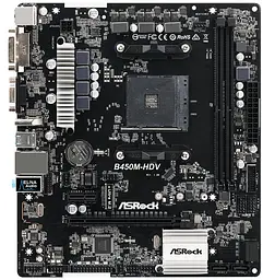 Материнська плата AsRock B450M-HDV (B450M-HDV) (Socket AM4, AMD B450, Micro-ATX) Б/в