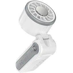 Портативний вентилятор Hoco HX604 handheld folding fan 3000 mAh White - мініатюра 3