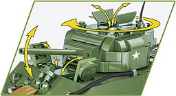 Конструктор COBI танк M4A3 SHERMAN 2570 - мініатюра 5