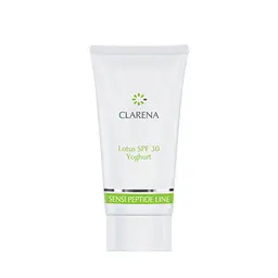 Сонцезахисний крем SPF 30 з екстрактом йогурту і лотоса Clarena для сухої чутливої і роздратованої шкіри 30 мл