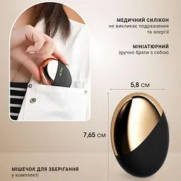 Вакуумний кліторальний стимулятор Portable Sucker Чорний — безконтактний вуманайзер з вібрацією на 10 режимів - мініатюра 5