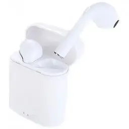 Бездротові блютуз навушники TWS i7 Mini з боксом для заряджання White (au043-hbr) - мініатюра 5