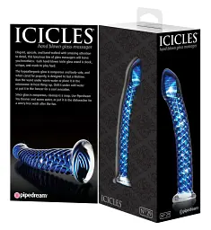 Фалоімітатор Icicles Model 29 19 см синій - мініатюра 4