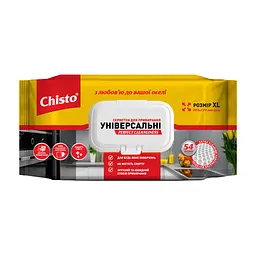 Салфетки для уборки Chisto Влажные универсальные с клапаном 54 шт. (4823098412373)