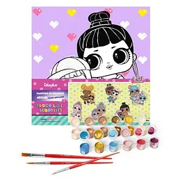 Картина за номерами "L.O.L. Surprise! TroopSurprise Honey Bun With Bunny Hun" 40х40 см - мініатюра 2