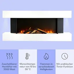 Камін електричний Klarstein Studio Light & Fire 1 (10032725) - мініатюра 3