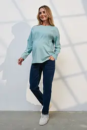 Джинси для вагітних Mom Fit для майбутніх мам з регульованим поясом 2XL (52) Leyton Юла Мама синій - мініатюра 3
