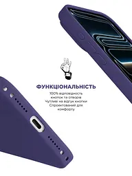 Силиконовый чехол с MagSafe для Apple iPhone 17 Pro, ICON2 MagCase, фиолетовый, противоударный, панель с мягкой подкладкой, защита всего корпуса, поддержка беспроводной зарядки, совместим с защитными стеклами и пленками, ArmorStandart (ARM88993) - мініатюра 4
