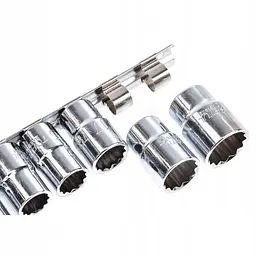 Набір 12-гранних головок на планці TOPTUL 12-гр. 1/2" 11ед. 8-22мм GAAQ1601U-12 - мініатюра 2