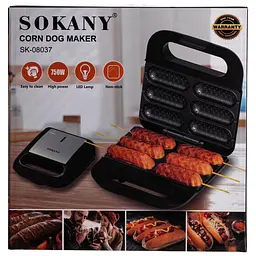 Вафельниця для корн-догів SOKANY SK-08037 750 Вт Sokany SK-08037 - мініатюра 8
