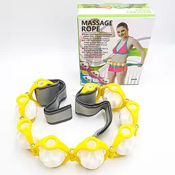 Масажер ручний антицелюлітний роликовий 7 кульок Massage Rope жовтий - мініатюра 3