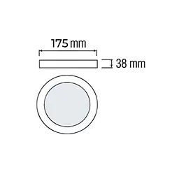 Світлодіодний світильник Horoz Electric Catalina-18 18W 3CCT 3000K-4000K-6400K чорний - мініатюра 3
