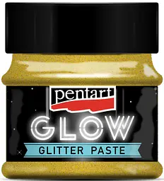 Паста з глітерами Pentart Glow in the dark Золотий/Зелений 50 мл - мініатюра 2