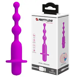 Анальна пробка Pretty Love Hermosa Anal Beads 13.7 см (фіолетовий) - мініатюра 9