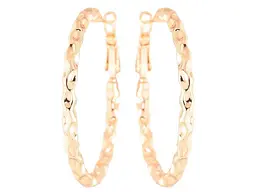Сережки Xuping Позолота 18K кільця (конго) "Декоративний візерунок" ø 4см (256050)