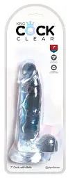 Фалоімітатор Pipedream King Cock 7 Inch, 17.8 см (прозорий) - мініатюра 5