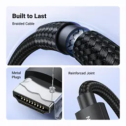 Кабель мультимедійний HDMI M to HDMI M 10.0m 8K60Hz 48Gbps braided Ugreen (95966) - мініатюра 6