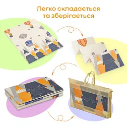 Дитячий складний термокилимок 117см х 177см х 8мм Повітряні кульки - Ведмедики (301) SW-00003031 - мініатюра 7