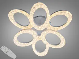 Стельова LED люстра біла 33W 3 модулі пульт 6 м²