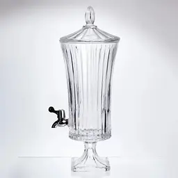 Лимонадниця з краном Yiwu HP-34-68 4.5 л, скляна на підставці, диспенсер для напоїв