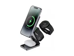 Бездротовий зарядний пристрій Proove Titan Volt 3 in 1 Gray (WSTV15000003) - мініатюра 3