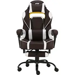 Геймерське крісло GT Racer коричневе з білим (X-2748 Dark Brown/White)