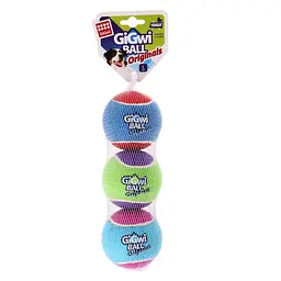 Іграшка для Собак Gigwi Ball Originals М'яч з пищалкою 3 шт 8 см