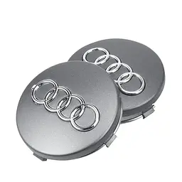 Ковпак колеса Audi сірий d=69мм, посадковий d=60мм (ковпачок, заглушка диска) 1 шт - мініатюра 2