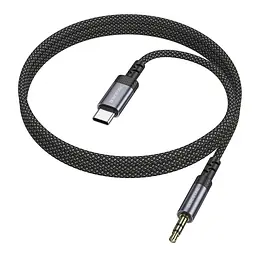 Аудіо кабель Borofone BL24 Type-C – AUX 3.5мм 1 м Metal Grey (36881_3609467)