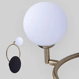 Настінний світильник MJ-Light PEARL BK+GD 16002 - мініатюра 3