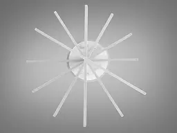 Стельова світлодіодна люстра Diasha 7010WH LED 3color, димер, пульт, 102 W, 65 см, 12-18m2 - мініатюра 4