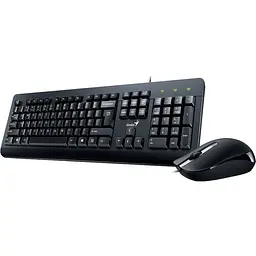 Комплект клавіатура та миша GENIUS KM-160 USB black, UKR