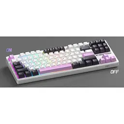 Клавіатура MageGee Light 87 USB Ivory White Switch Purple Jade (6971969728745-UA) - мініатюра 10