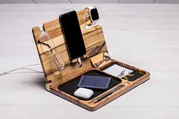Багатофункціональний органайзер для смартфона Apple ecoWalnut 300x231x210 мм - мініатюра 2