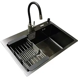 Комплект мийка + змішувач Romzha Arta U-600S BL (C) - мініатюра 3