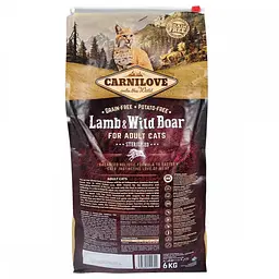 Сухий корм Carnilove Cat Lamb & WildBoar Sterilised 6 кг з ягнятком та м'ясом кабана для стерилізованих кішок - мініатюра 5