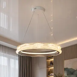 Сучасна LED-люстра Diasha MD3528/500CG шампань 51 Вт з пультом, 50 см