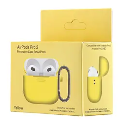 Чохол Silicone Case 1,2mm for AirPods Pro 2 жовтий - мініатюра 2