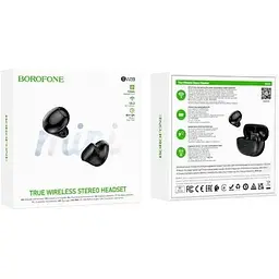 Навушники Borofone Enjoy True Wireless BT Headset BW39 чорні - мініатюра 2