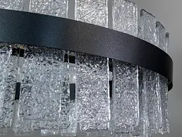 Захоплююча кришталева світлодіодна срібна люстра підвіс, 140Вт - мініатюра 4